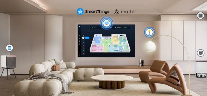 Smart tivi Samsung Neo QLED 4K 65 inch QA65QN90FAKXXV Vision AI có ứng dụng SmartThings