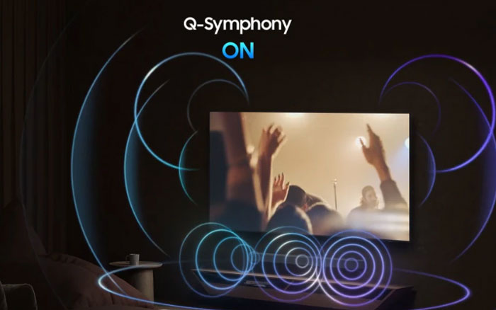 tivi Samsung QA65QN90FAKXXV Vision AI sử dụng công nghệ Q-Symphony
