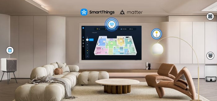 Smart tivi Samsung Neo QLED 4K 75 inch QA75QN90FAKXXV Vision AI có ứng dụng SmartThings