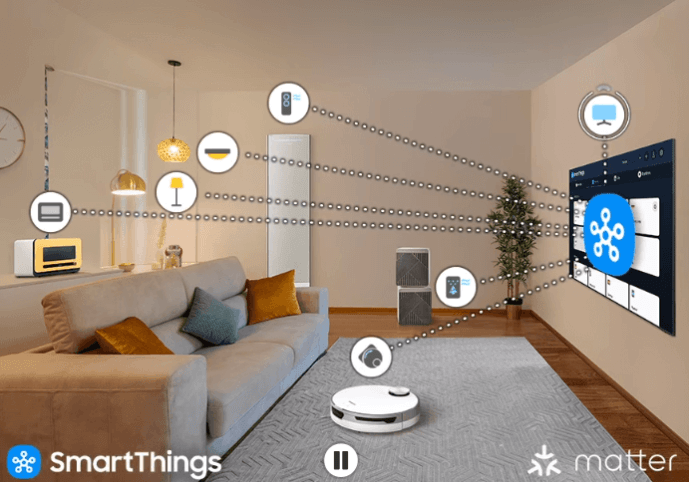 TV Samsung QA75Q70DAKXXV tích hợp trung tâm SmartThings