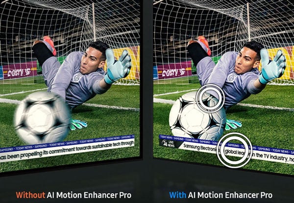 Tivi Samsung 83 inch QA83S90FAEXXV sử dụng công nghệ AI Motion Enhancer Pro