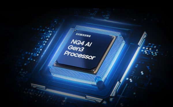 Smart TV Samsung OLED Vision AI 4K 83 inch QA83S90FAEXXV còn được trang bị bộ vi xử lý AI NQ4 3.0