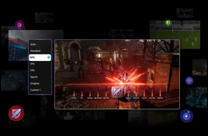 Smart Tivi AI OLED 4K Samsung 55 inch QA55S85F có chế độ chơi game tự động thay đổi bằng AI