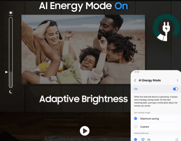Tivi Samsung QA75Q70DAKXXV có chế độ tiết kiệm năng lượng