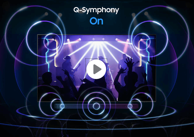 TV Samsung QA75Q70DAKXXV ứng dụng công nghệ Q-symphony