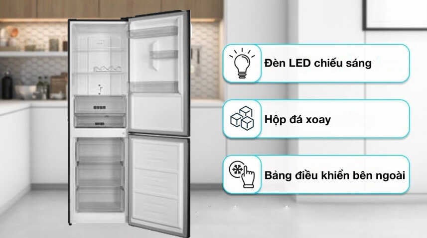 Tủ lạnh 2 cánh có bảng điều khiển bên ngoài