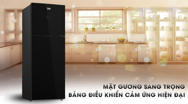 Tủ lạnh Beko RDNT401E50VZGB sở hữu thiết kế đẹp mắt, sang trọng