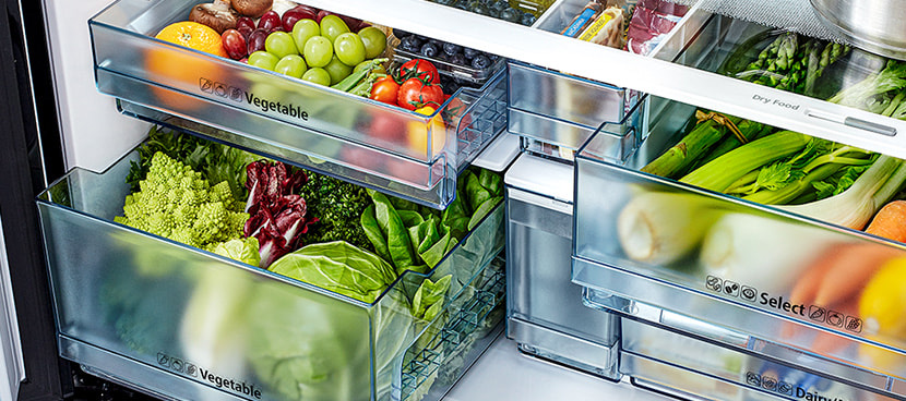 Ngăn rau quả riêng biệt – Duy trì độ ẩm tối ưu đến 90%