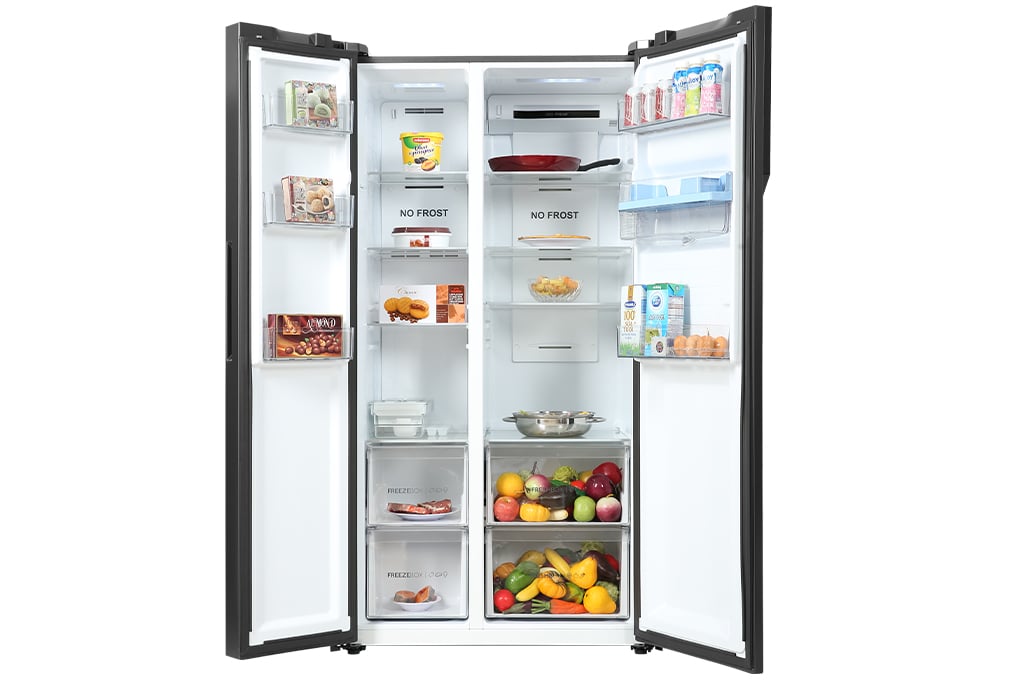 Tủ lạnh side by side Aqua AQR-SW541XA(BL) có dung tích lớn