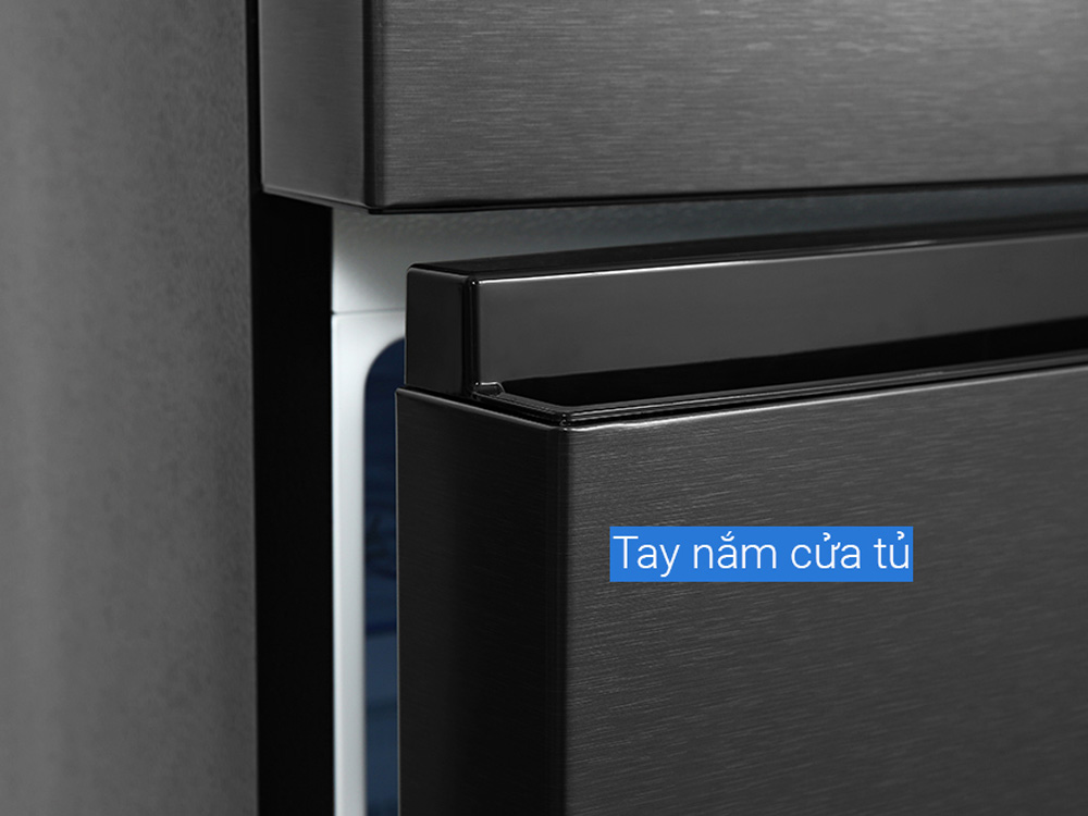 Tay nắm cửa thiết kế chìm thanh lịch của tủ lạnh Beko RDNT371I50VK