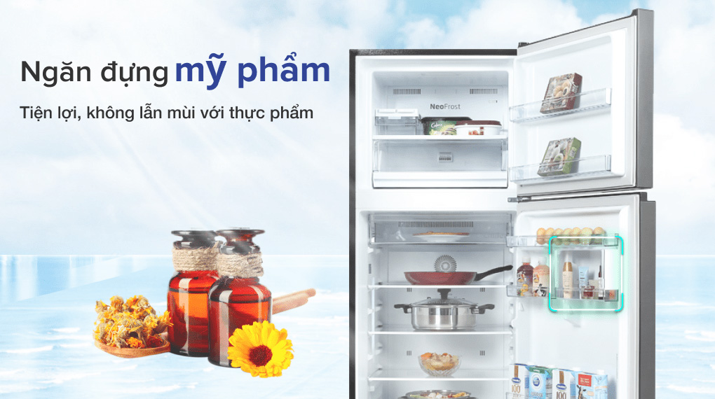 tủ lạnh Beko RDNT371I50VK có ngăn đựng mỹ phẩm độc đáo