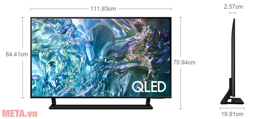 Kích thước tivi Samsung 50 inch QA50Q60DAKXXV