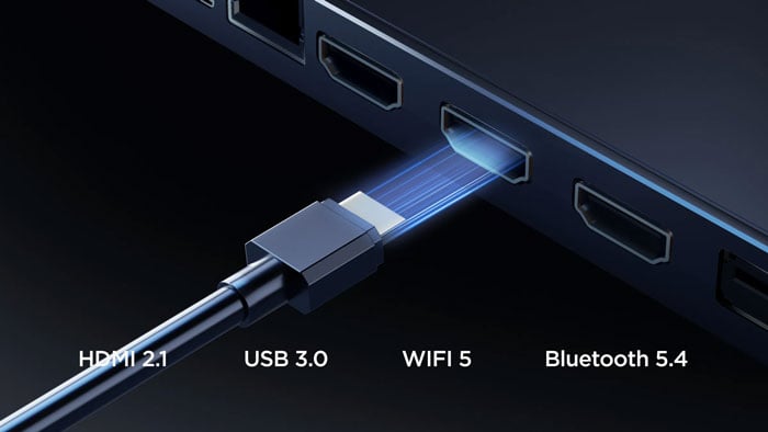 tivi TCL 65C6K sử dụng nhiều cổng kết nối hiện đại