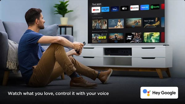 tivi TCL 65C6K có chức năng Hey Google để điều khiển tivi bằng giọng nói tiện lợi