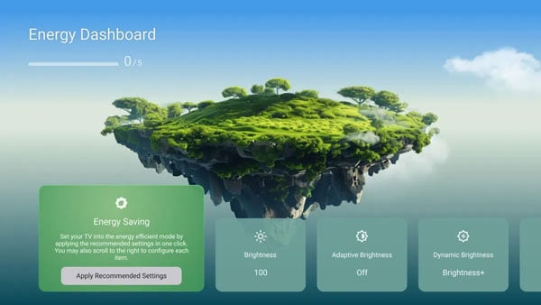 tivi TCL 65C6K có chế độ tiết kiệm điện