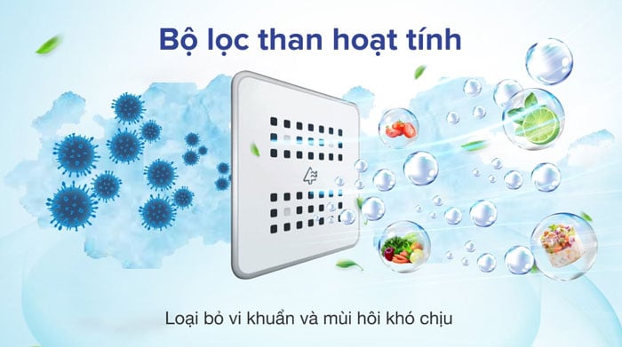 Samsung RB33T307029 SV trang bị bộ lọc than hoạt tính hiện đại