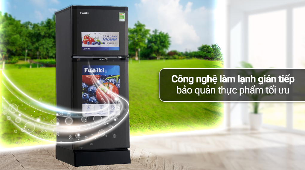 Tủ lạnh Funiki 126 lít HR T6126TDG được áp dụng công nghệ làm lạnh gián tiếp hiện đại