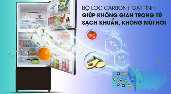 Tủ lạnh Mitsubishi Electric Inverter 414 lít MR-V50ER-BRW-V kháng khuẩn, khử mùi hiệu quả