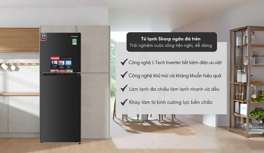 SJ-X270V-DG có khay kính chịu lực