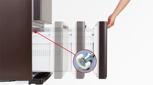 Tủ lạnh Mitsubishi Electric Inverter 414 lít MR-V50ER-BRW-V làm bằng chất liệu cao cấp