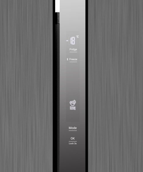 Tủ lạnh side by side có bảng điều khiển bên ngoài