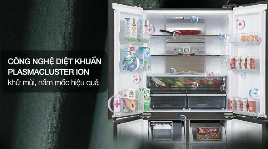 Sharp SJ-FXPI700VG-BK khử mùi bằng Plasmacluster ion