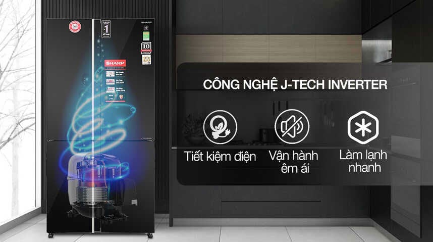 Tủ lạnh Sharp tiết kiệm điện với công nghệ Inverter