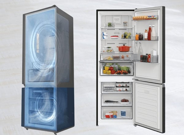 Tủ lạnh Hitachi 396 lít Inverter R-B415EGV1 sử dụng công nghệ làm lạnh kép