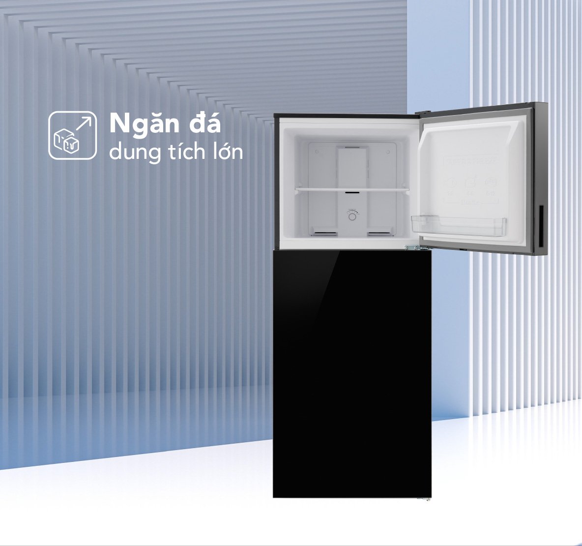 Tủ lạnh 2 cánh Funiki HR T8286GB có ngăn đá lớn