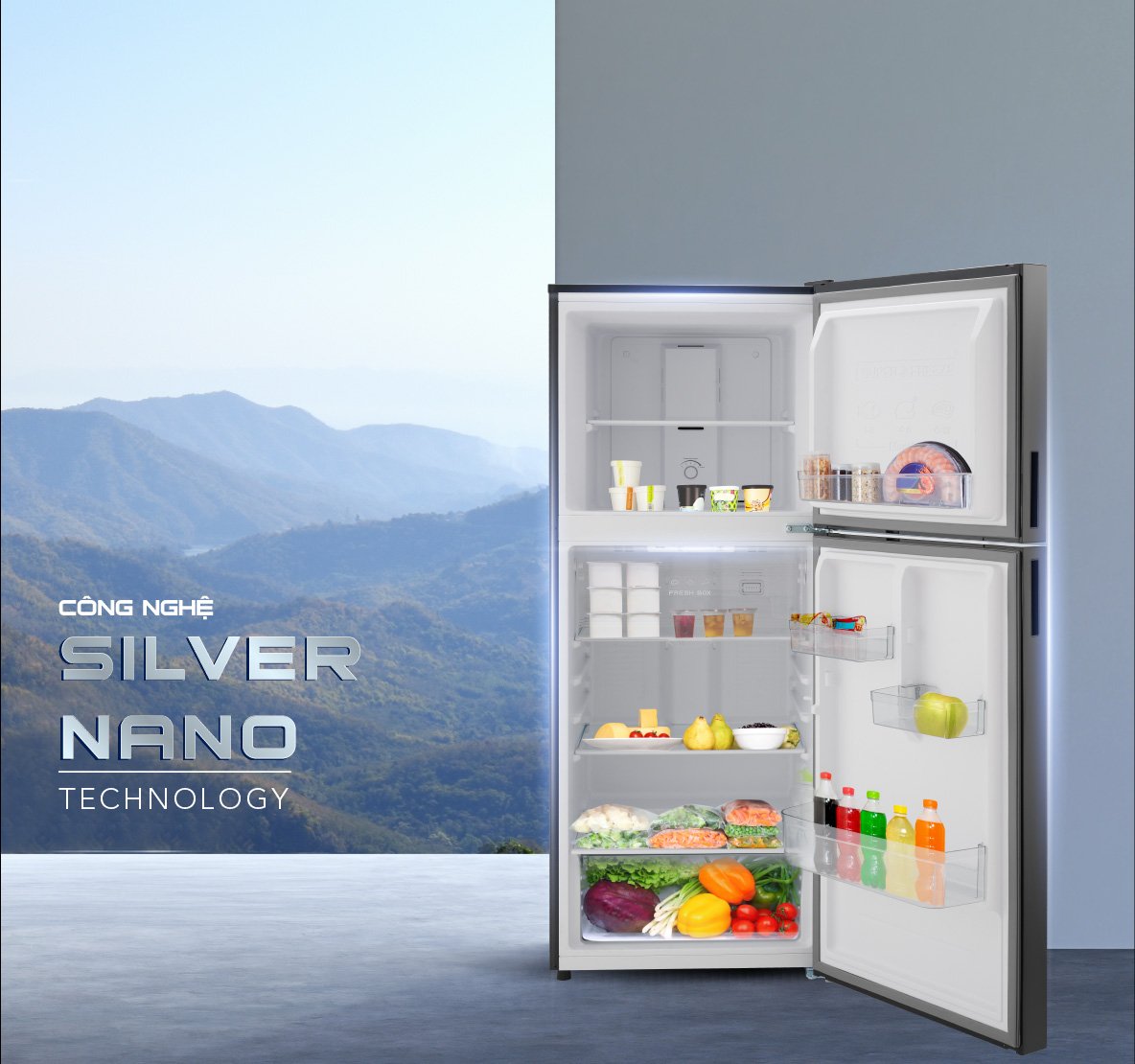 Tủ lạnh Funiki HR T8286GB được ứng dụng công nghệ Silver Nano