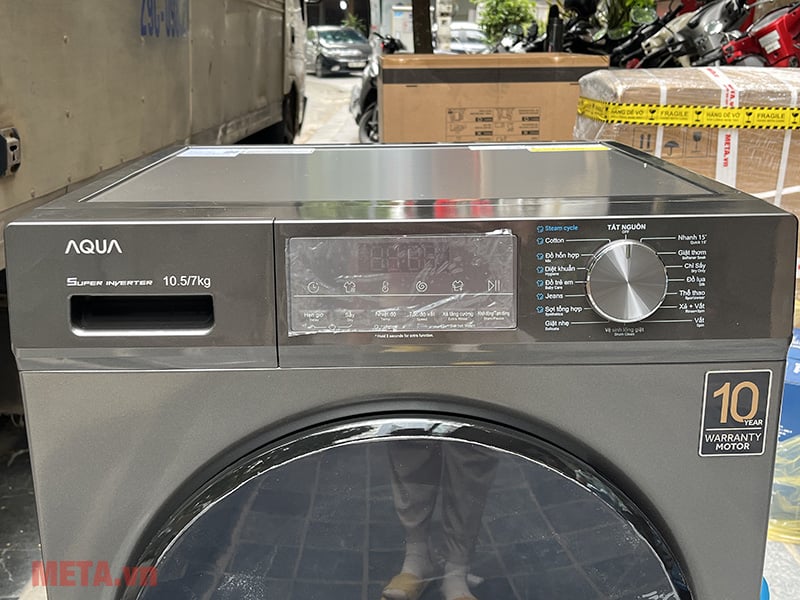 Máy giặt sấy Aqua Inverter 10kg/7kg AQD-AH1051J(PS)