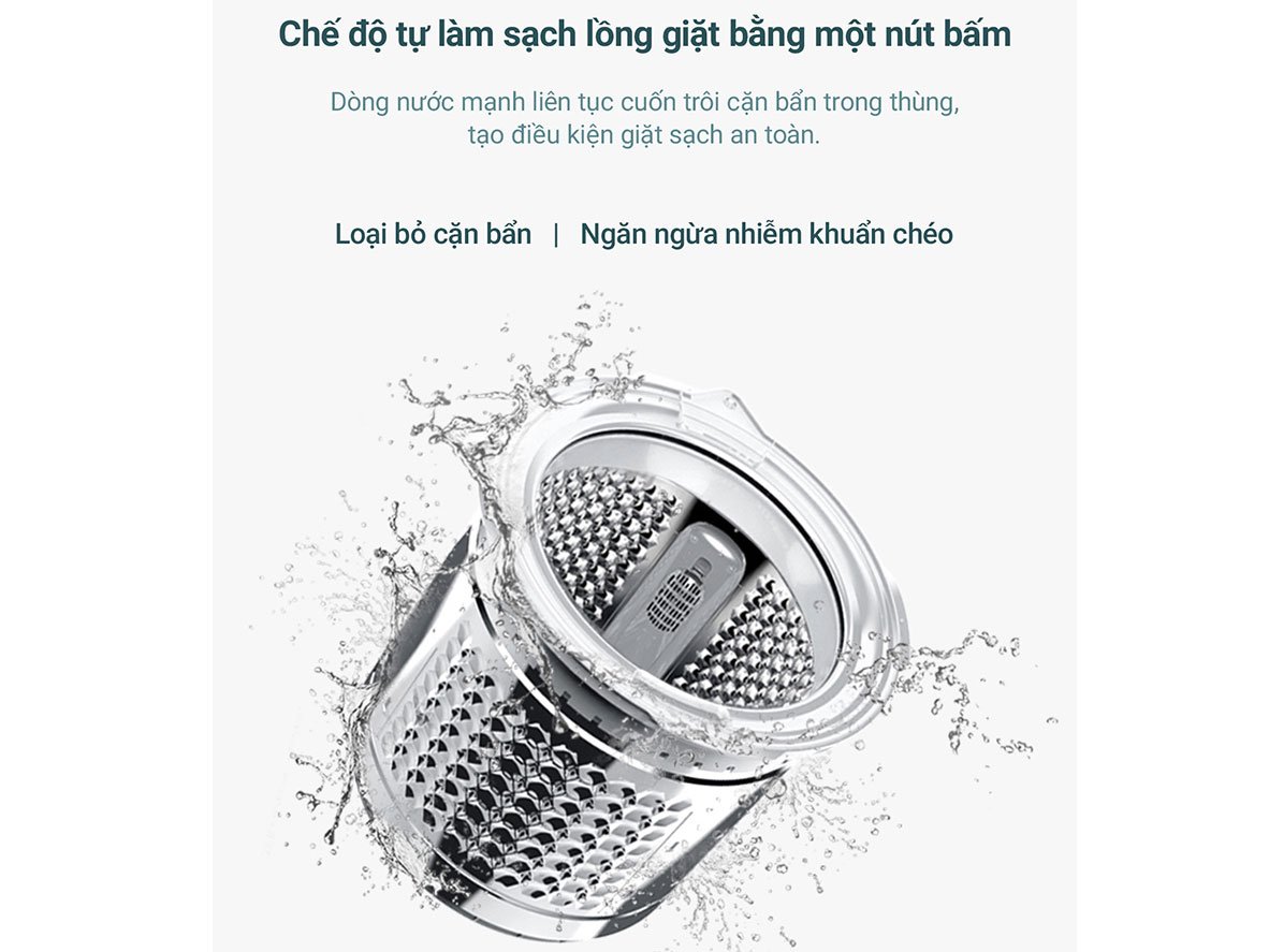 WS040WH có chương trình tự làm sạch lồng giặt