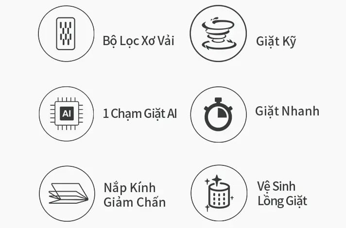 10 chương trình giặt đa dạng – Giặt gì cũng có chế độ riêng
