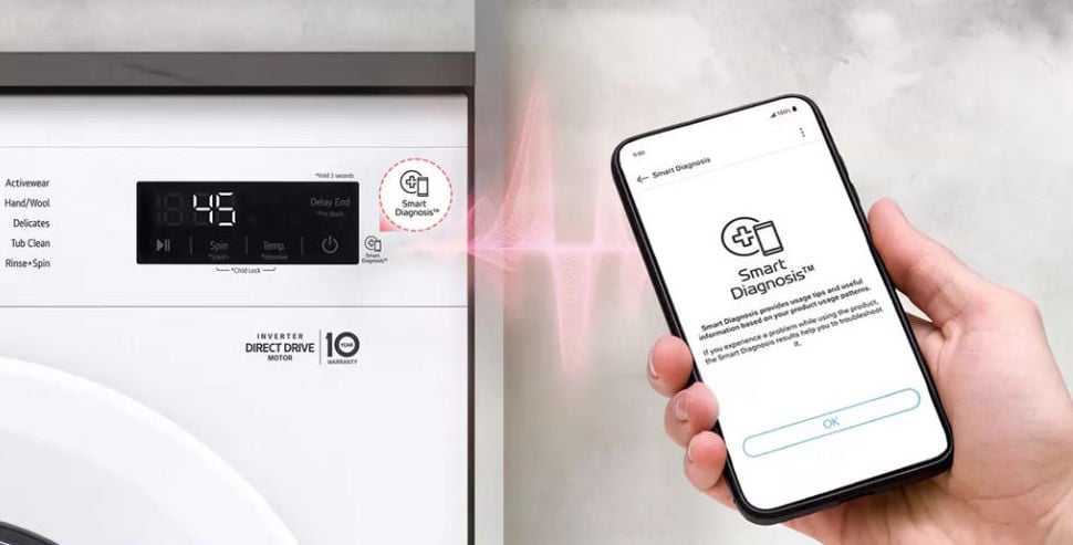 Máy giặt AI có chẩn đoán lỗi