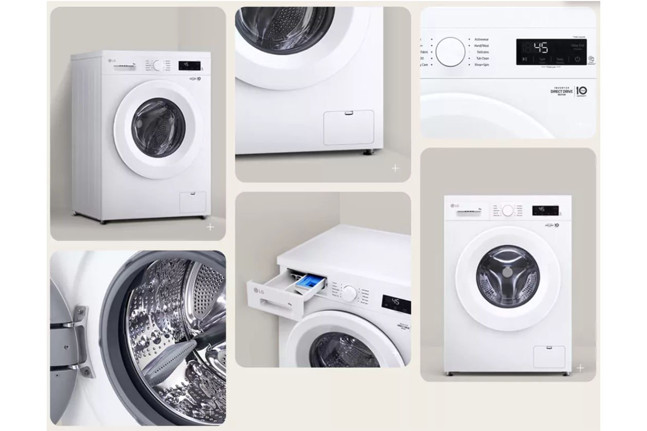 Máy giặt sấy LG AI DD Inverter FB1209D5W