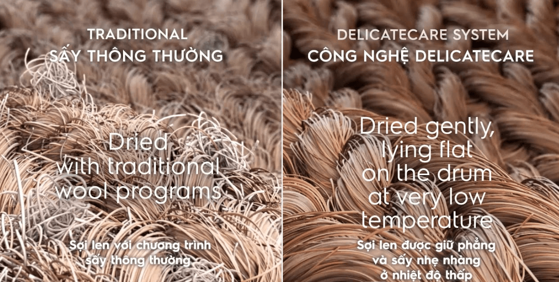 Máy sấy Electrolux EDH903R9WB ứng dụng công nghệ DelicateCare chăm sóc trang phục bằng len, lụa