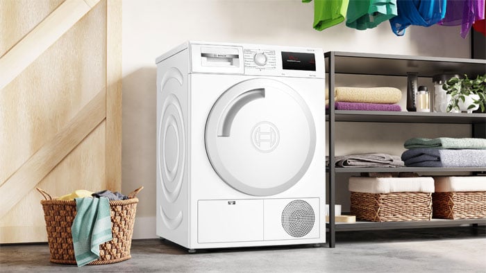 máy sấy quần áo bơm nhiệt Bosch WTH83008SG có thiết kế hiện đại sang trọng