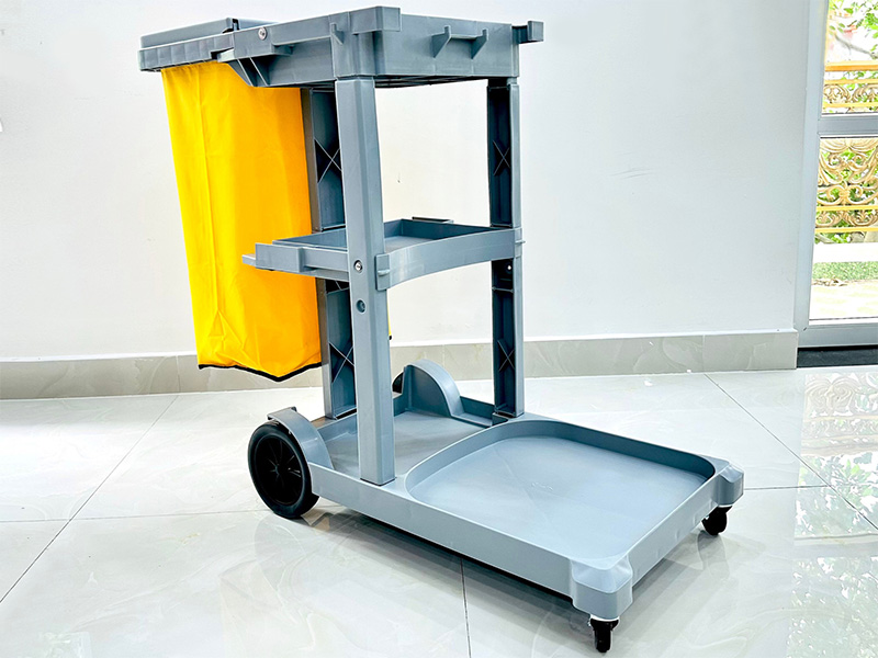 Xe được làm bằng nhựa PP chịu va đập tốt