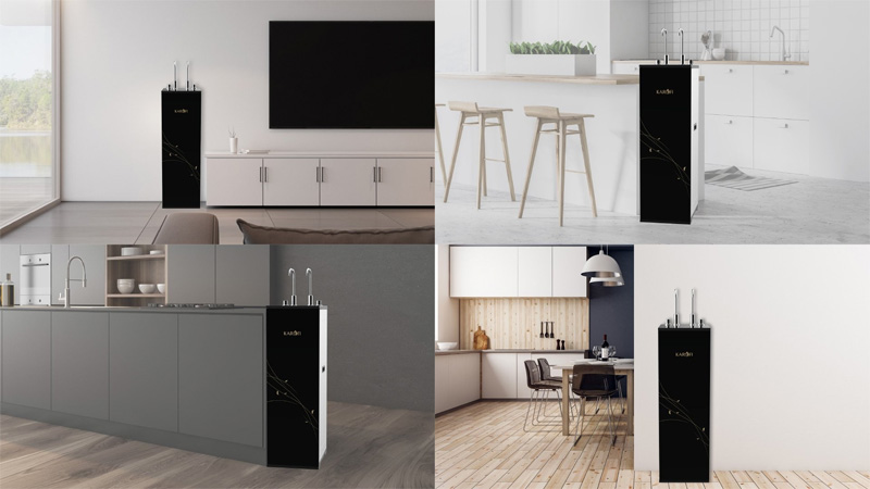 Máy lọc nước nóng lạnh RO Karofi 10 lõi KHY-TN86 thiết kế sang trọng