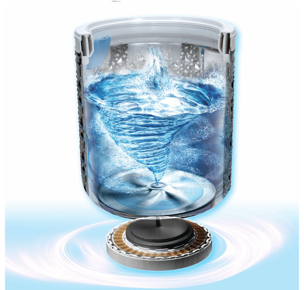 Máy giặt Toshiba sẽ chuyển động trực tiếp êm ái