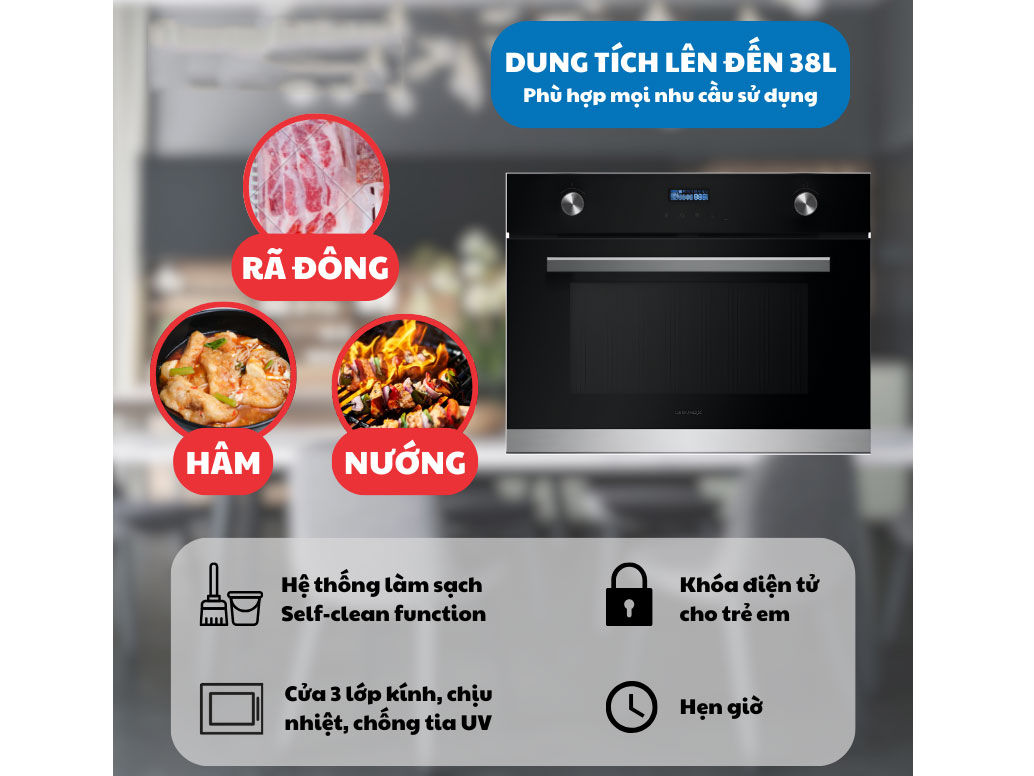 GrandX GX38MW6 có tính năng tự động làm sạch