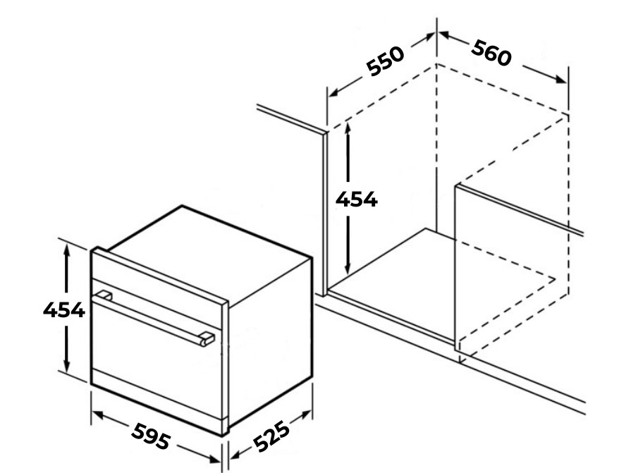 Kích thước của lò nướng