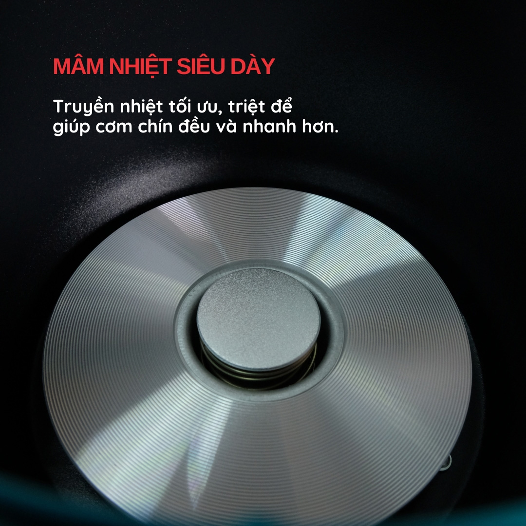 Mâm nhiệt dày giúp giữ nhiệt lâu