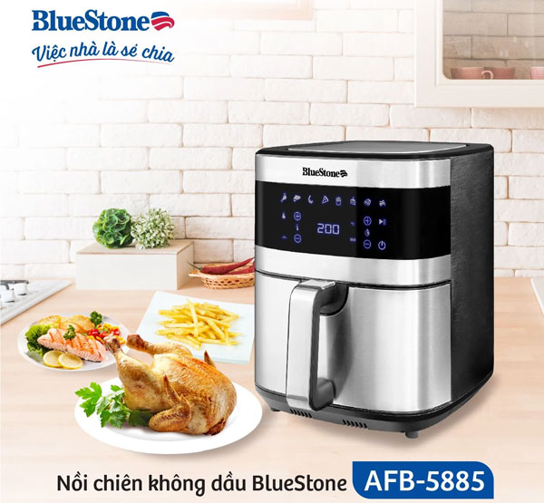 Nồi chiên không dầu BlueStone AFB-5885 sở hữu thiết kế hiện đại
