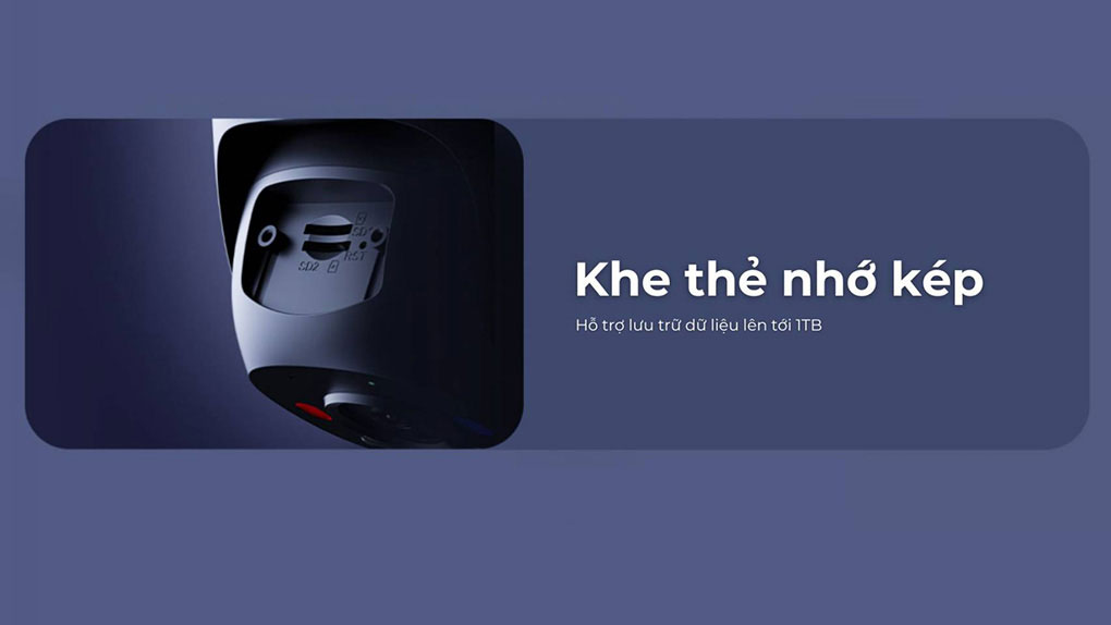 Camera IMOU có 2 khe cắm thẻ nhớ