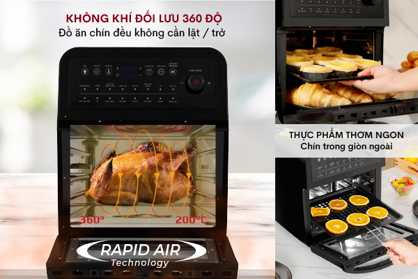 Nồi chiên sử dụng công nghệ Rapid Air