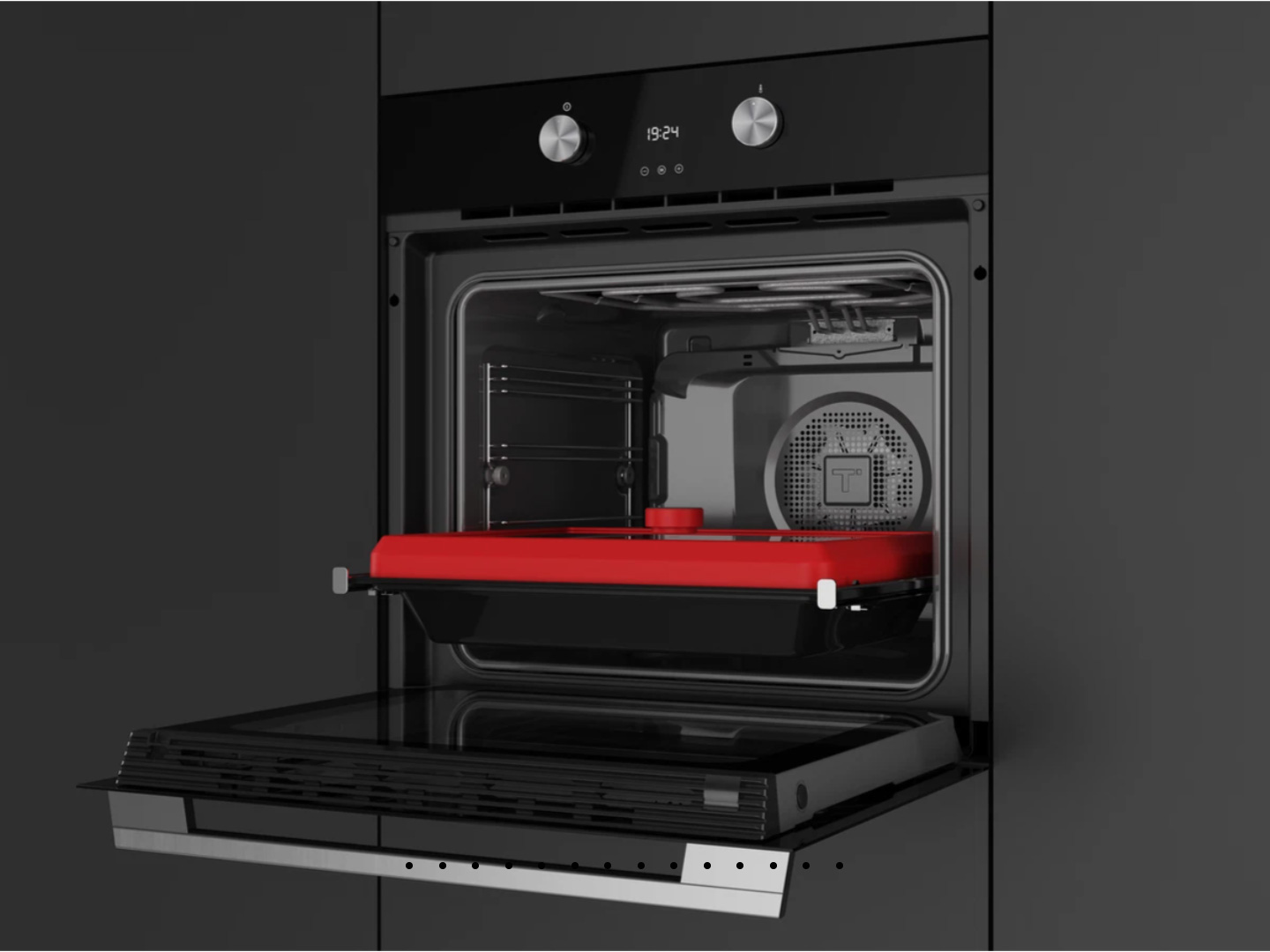 Lò nướng Teka hỗ trợ hấp bằng khay