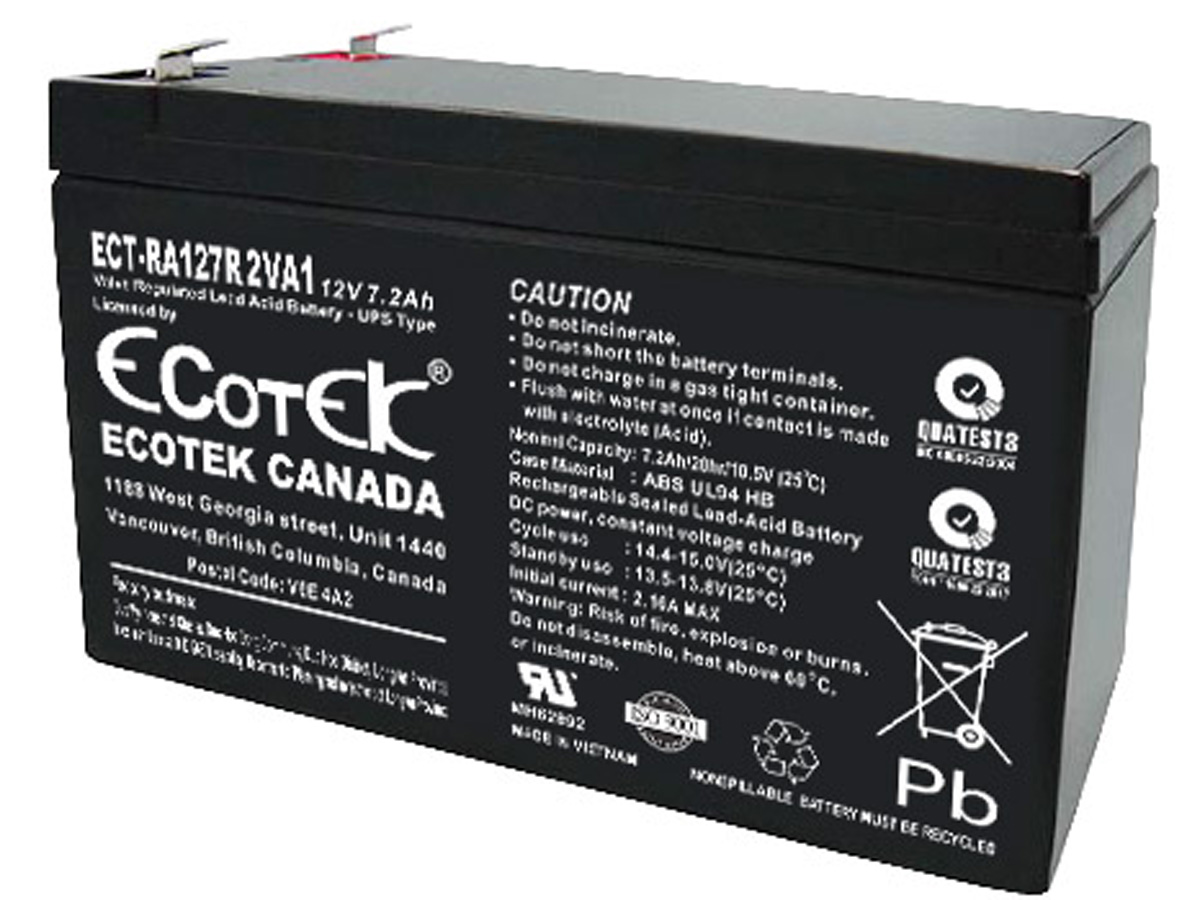 Ắc quy Ecotek ECT-RA127R2VA1 12V-7.2Ah