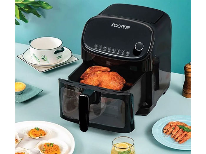 Nồi chiên không dầu Ibonne giúp chiên nướng được nhiều thực phẩm