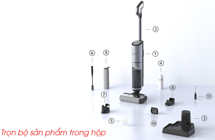 Máy hút bụi Ezviz RH2 kèm nhiều phụ kiện